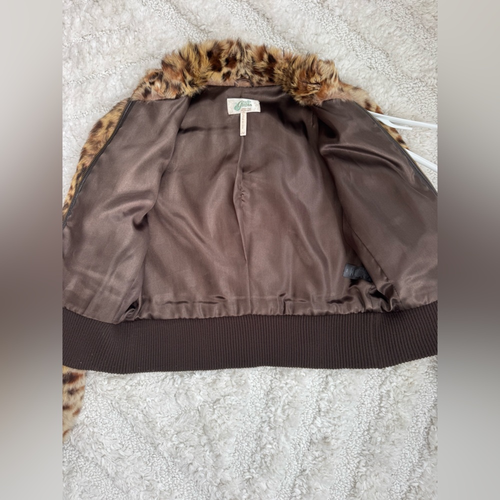 Vintage Guess Leopard Printed Rabbit Jacket - Picture 4 of 7